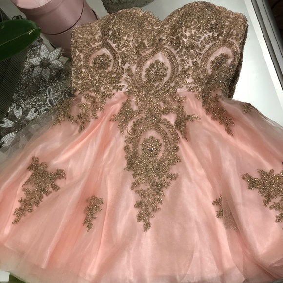 Worn 1 Time - princess baby pink embellished dress - Picture 2 of 7
